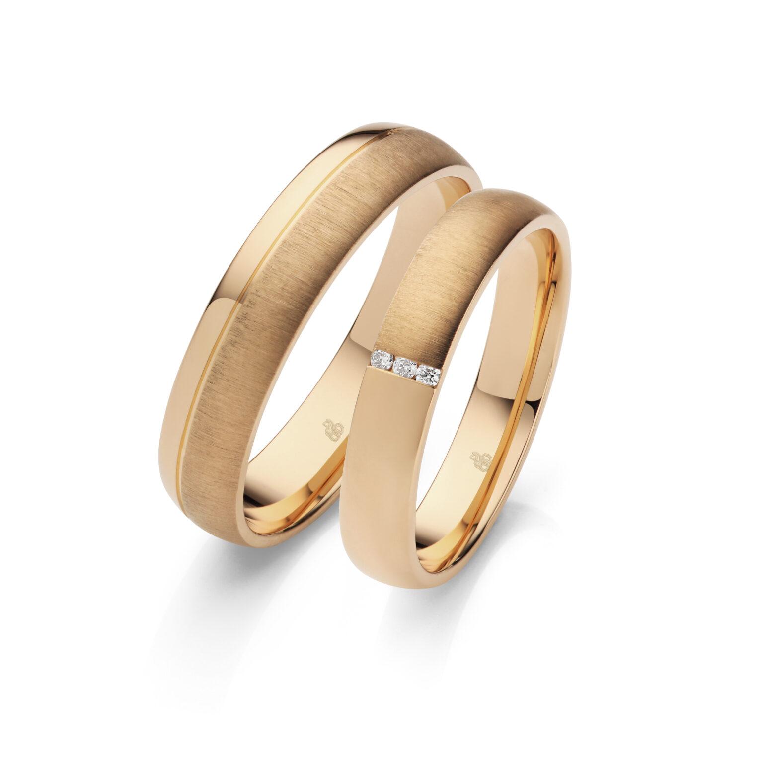 Mattgold Eheringe