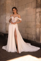 Melrose Bridal Kann Brautkleid, Carmenträger